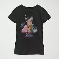 Disney Little & Big Girls Mulan Portrait Crew Neck Short Sleeve Graphic T-Shirt