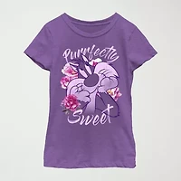 Little & Big Kid Girls Crew Neck Short Sleeve Slim Fit Looney Tunes Graphic T-Shirt