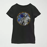 Moon Knight Little & Big Kid Girls Crew Neck Short Sleeve Slim Fit Marvel Graphic T-Shirt