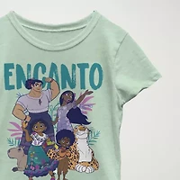 Disney Encanto Little & Big Kid Girls Crew Neck Short Sleeve Slim Fit Graphic T-Shirt