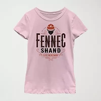 Fennec Shand Little & Big Kid Girls Crew Neck Short Sleeve Slim Fit Star Wars Graphic T-Shirt