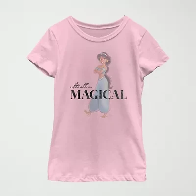 Boba Fett Little & Big Kid Girls Crew Neck Short Sleeve Slim Fit Star Wars Graphic T-Shirt
