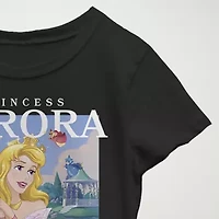 Disney Little & Big Kid Girls Crew Neck Short Sleeve Regular Fit Sleeping Beauty Graphic T-Shirt