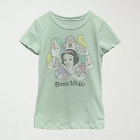Disney Little & Big Kid Girls Crew Neck Short Sleeve Regular Fit Snow White Graphic T-Shirt