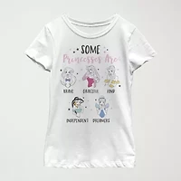 Disney Little & Big Kid Girls Crew Neck Short Sleeve Regular Fit Princess Graphic T-Shirt