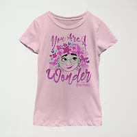 Disney Little & Big Kid Girls Crew Neck Short Sleeve Regular Fit Encanto Graphic T-Shirt
