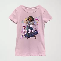 Disney Little & Big Kid Girls Crew Neck Short Sleeve Regular Fit Encanto Graphic T-Shirt