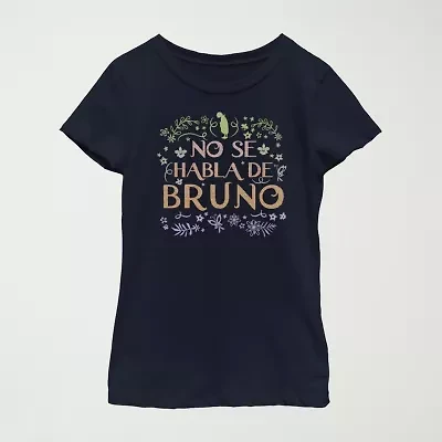 Disney Little & Big Kid Girls Crew Neck Short Sleeve Regular Fit Encanto Graphic T-Shirt