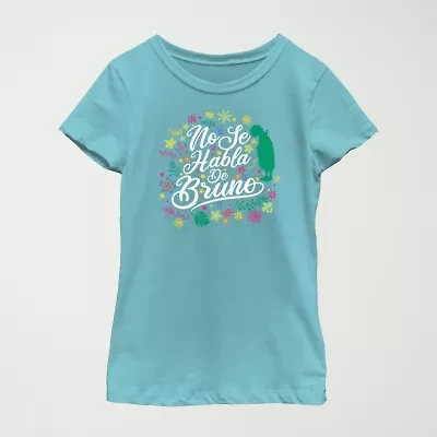 Disney Little & Big Kid Girls Crew Neck Short Sleeve Regular Fit Encanto Graphic T-Shirt