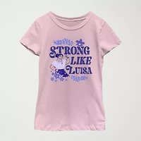 Disney Little & Big Kid Girls Crew Neck Short Sleeve Regular Fit Encanto Graphic T-Shirt
