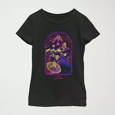 Little & Big Kid Girls Crew Neck Short Sleeve Regular Fit Doctor Strange Graphic T-Shirt