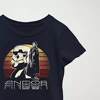 Andor Little & Big Kid Girls Crew Neck Short Sleeve Regular Fit Star Wars Graphic T-Shirt