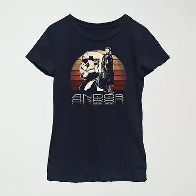 Andor Little & Big Kid Girls Crew Neck Short Sleeve Regular Fit Star Wars Graphic T-Shirt