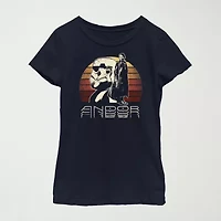 Andor Little & Big Kid Girls Crew Neck Short Sleeve Regular Fit Star Wars Graphic T-Shirt