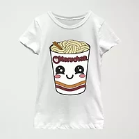 Maruchan Little & Big Kid Girls Crew Neck Short Sleeve Regular Fit Graphic T-Shirt