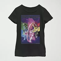 Little & Big Kid Girls Crew Neck Short Sleeve Regular Fit Power Rangers Graphic T-Shirt