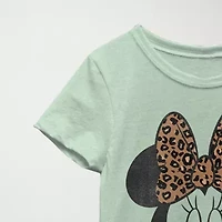 Disney Little & Big Kid Girls Crew Neck Short Sleeve Regular Fit Minnie Mouse Graphic T-Shirt