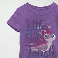 Bruni Little & Big Kid Girls Crew Neck Short Sleeve Slim Fit Frozen Graphic T-Shirt