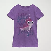 Bruni Little & Big Kid Girls Crew Neck Short Sleeve Slim Fit Frozen Graphic T-Shirt