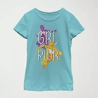 Little & Big Kid Girls Crew Neck Short Sleeve Slim Fit Power Rangers Graphic T-Shirt