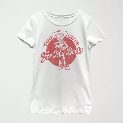 Little & Big Kid Girls Crew Neck Short Sleeve Slim Fit Toy Story Graphic T-Shirt