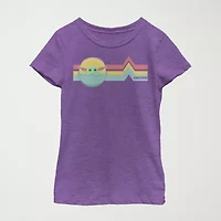 Rainbow Child Little & Big Kid Girls Crew Neck Short Sleeve Slim Fit Star Wars Graphic T-Shirt