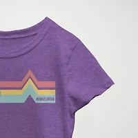 Rainbow Child Little & Big Kid Girls Crew Neck Short Sleeve Slim Fit Star Wars Graphic T-Shirt