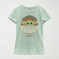 The Child Bassinet Little & Big Kid Girls Crew Neck Short Sleeve Slim Fit Star Wars Graphic T-Shirt
