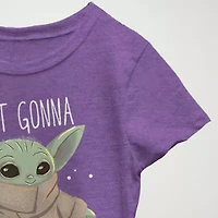 The Child Little & Big Kid Girls Crew Neck Short Sleeve Slim Fit Star Wars Graphic T-Shirt