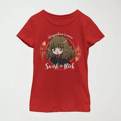 Little & Big Kid Girls Crew Neck Short Sleeve Slim Fit Harry Potter Graphic T-Shirt