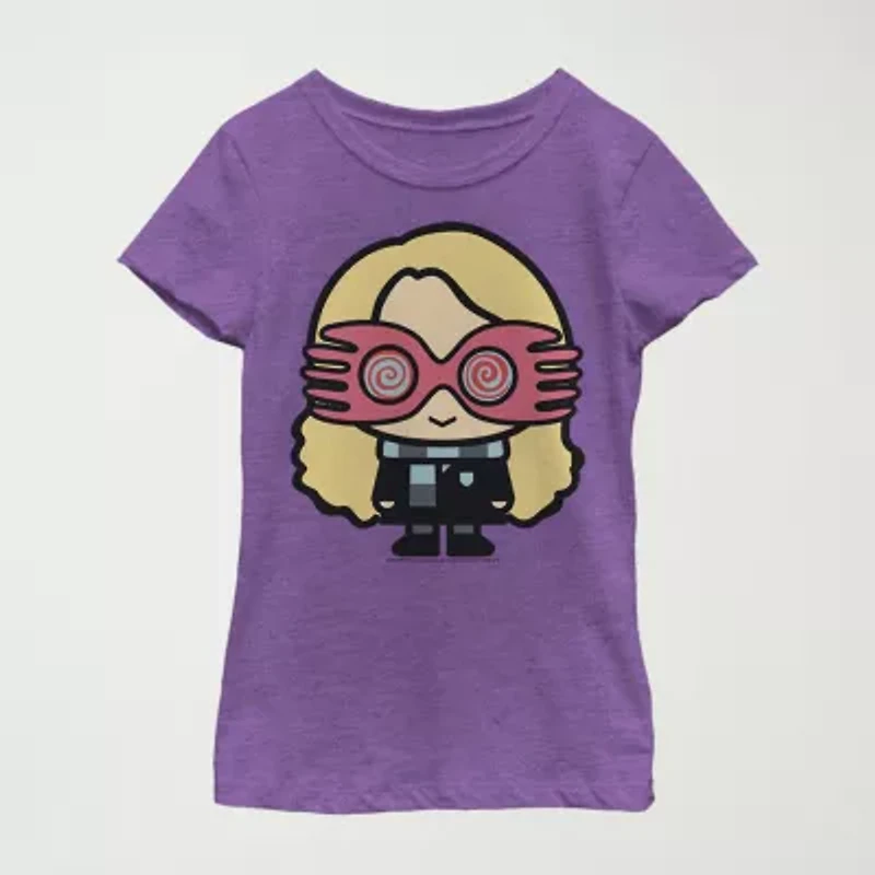 Little & Big Kid Girls Crew Neck Short Sleeve Slim Fit Harry Potter Graphic T-Shirt