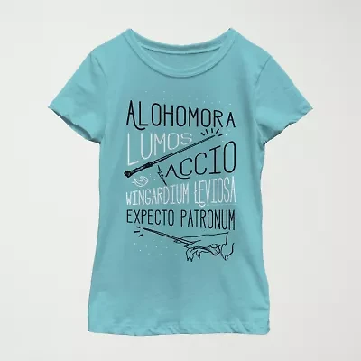 Little & Big Kid Girls Crew Neck Short Sleeve Regular Fit Harry Potter Graphic T-Shirt