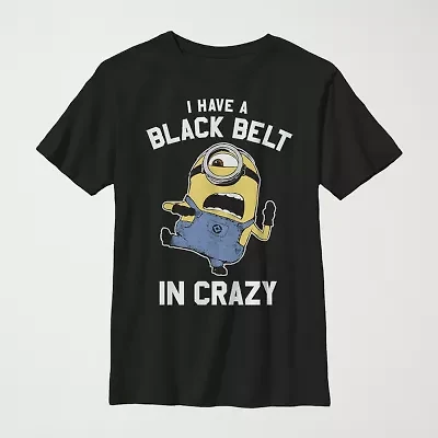 Little & Big Kid Boys Crew Neck Short Sleeve Regular Fit Minions Graphic T-Shirt
