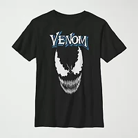 Little & Big Boys Marvel Venom Crew Neck Short Sleeve Graphic T-Shirt