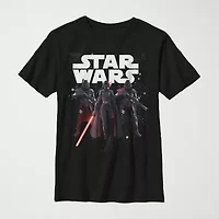 Little & Big Kid Boys Crew Neck Short Sleeve Regular Fit Star Wars Graphic T-Shirt