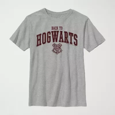 Little & Big Kid Boys Crew Neck Short Sleeve Slim Fit Harry Potter Graphic T-Shirt
