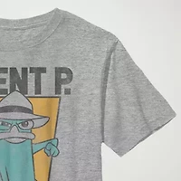 Little & Big Kid Boys Crew Neck Short Sleeve Slim Fit Phineas and Ferb Graphic T-Shirt