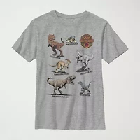 Little & Big Kid Boys Crew Neck Short Sleeve Slim Fit Jurassic World Graphic T-Shirt