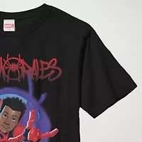 Miles Morales Little & Big Kid Boys Crew Neck Short Sleeve Slim Fit Spiderman Graphic T-Shirt