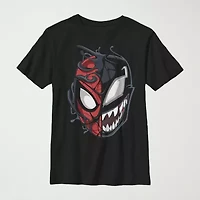 Little & Big Kid Boys Crew Neck Short Sleeve Slim Fit Marvel Venom Graphic T-Shirt