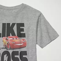 Little & Big Kid Boys Crew Neck Short Sleeve Slim Fit Cars Graphic T-Shirt