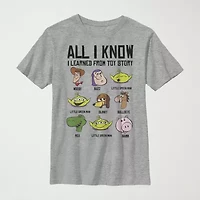 Little & Big Kid Boys Crew Neck Short Sleeve Slim Fit Toy Story Graphic T-Shirt