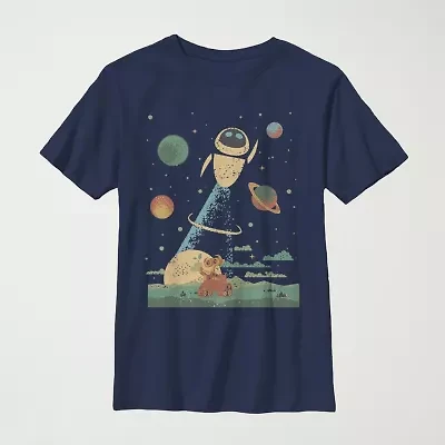 Little & Big Kid Boys Crew Neck Short Sleeve Slim Fit Wall-E Graphic T-Shirt