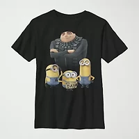 Little & Big Kid Boys Crew Neck Short Sleeve Regular Fit Despicable Me Minions Graphic T-Shirt