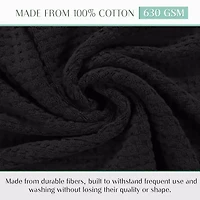 Home Weavers Inc Willow Collection 630 Gsm 100% Cotton Zero Twist -pc. Quick Dry Bath Towel Set