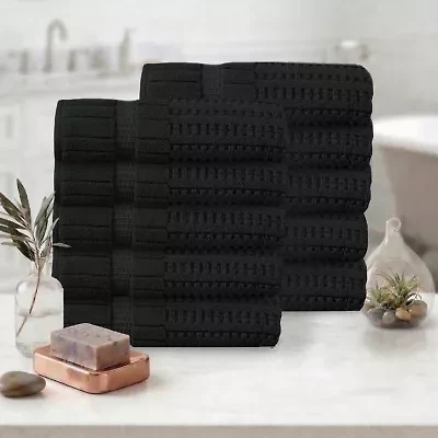 Home Weavers Inc Willow Collection 100% Cotton Zero Twist -pc. Quick Dry Bath Towel Set