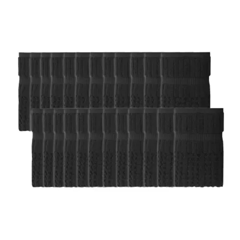 Home Weavers Inc \Nwillow Collection 630 Gsm 100% Cotton Zero Twist Hand Towels - 16x24 24-pc. Quick Dry Bath Towel Set