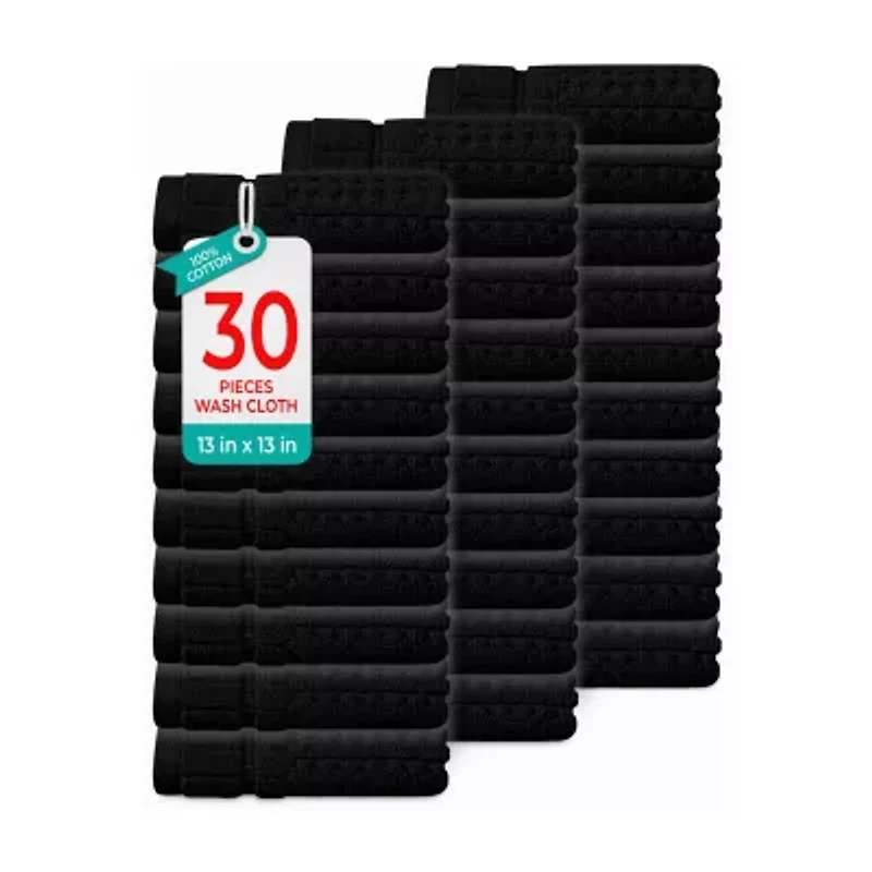 Home Weavers Inc Willow Collection 100% Cotton Zero Twist 30-pc. Quick Dry Washcloth