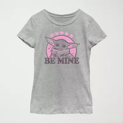Little & Big Kid Girls Crew Neck Short Sleeve Regular Fit Star Wars Graphic T-Shirt