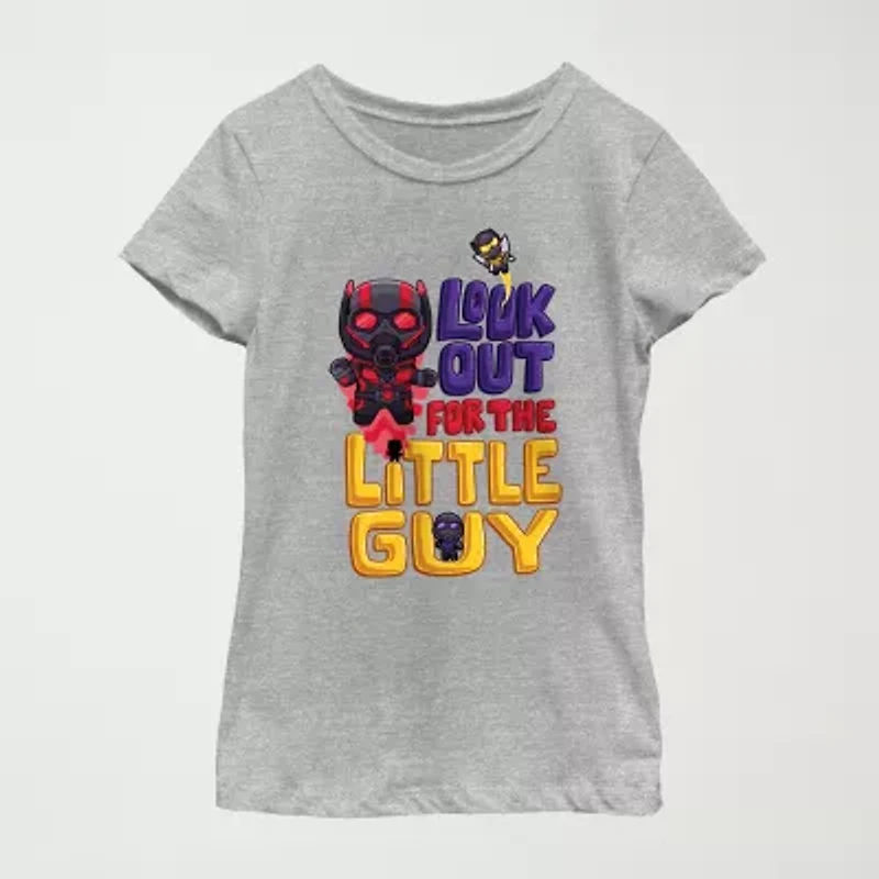 Quantumania Little & Big Kid Girls Crew Neck Short Sleeve Regular Fit Ant Man Graphic T-Shirt